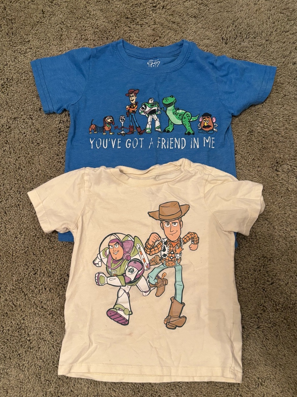 Kids' Toy Story Tee Set - Blue & Cream
